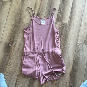 pink casual summer romper